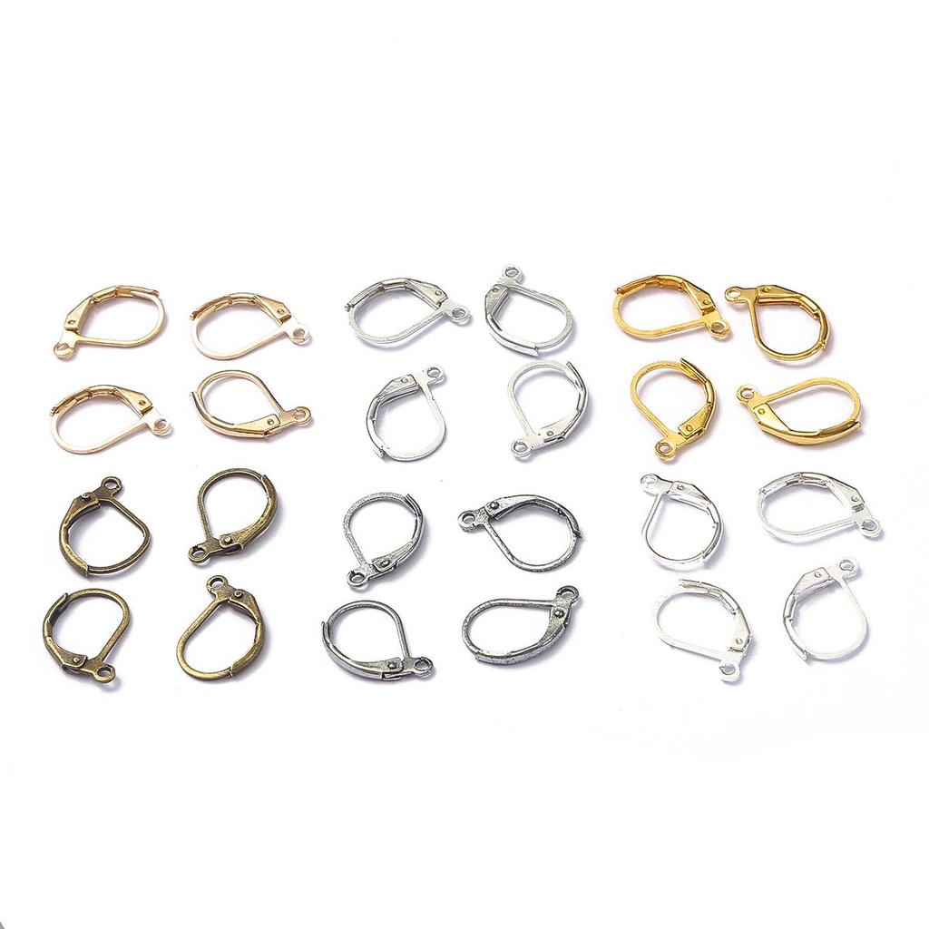 10pcs/Bag Copper Hypoallergenic Rose Gold French Earring Hooks Wire Ear Clasps Settings Base for DIY Jewelry Making