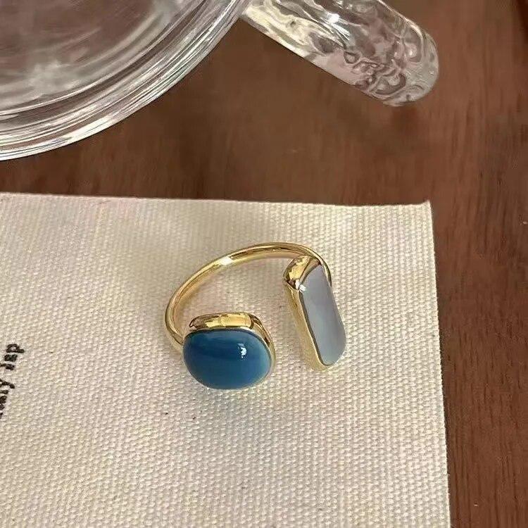 Kpop ретро готическое серебряное металлическое кольцо в форме сердца для женщин и девочек, винтажные открытые кольца с кристаллами Y2k, кольца с геометрической формой в стиле панк, ювелирные изделия для вечеринок