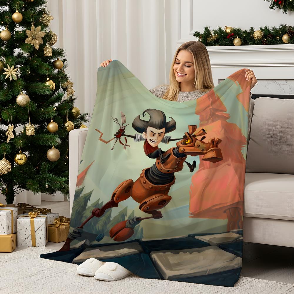 Game D-Dont Starve Throw Flannel Blanket Perfect for Sofa Office Bed Travel Sleep Read Relax Camping four season use