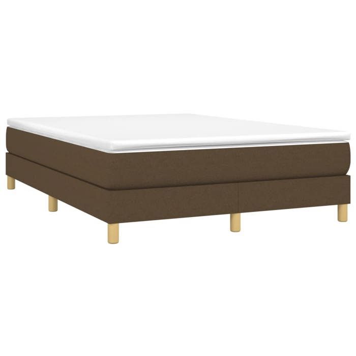 Maison Exclusive - Sommier à lattes de lit avec matelas Marron foncé 140x200 cm