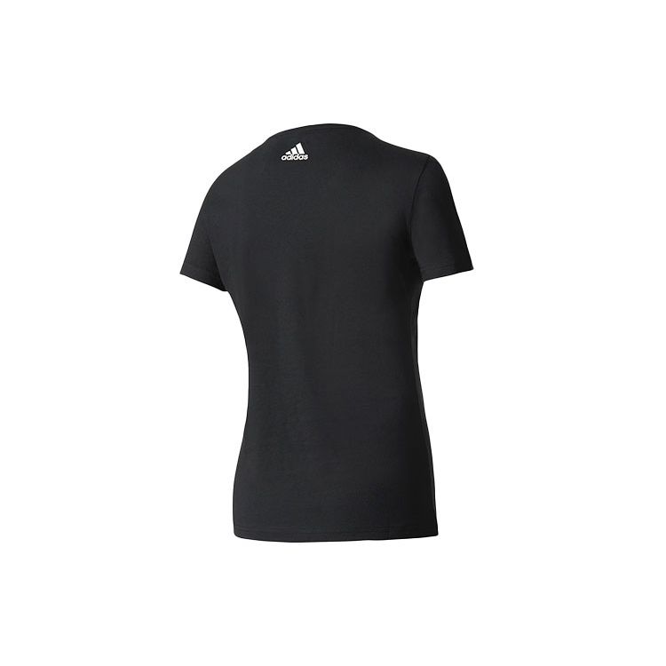 Adidas Originals Special Linear Letter Print Sports Style Crew Neck Short Sleeve T-Shirt Women Tops Black BP8378