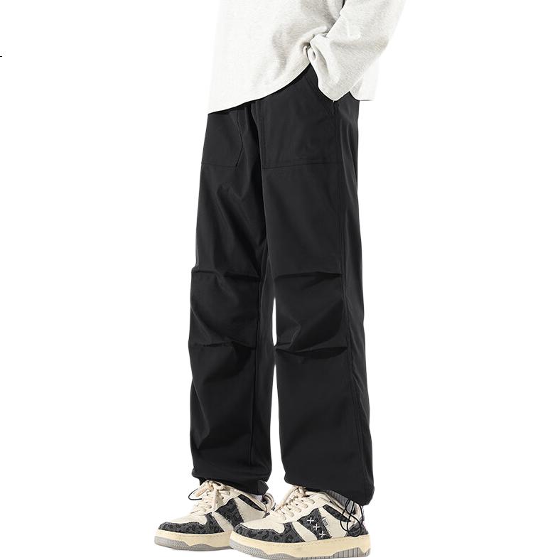 SWAMP AREA Outdoor Sports Pants for Men, Spring And Autumn Soft Shell Versatile Trendy Hiking Trousers Cargo Pants WS398 Black M