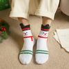 Thick Christmas Socks 3 Pairs- Reindeer & Santa Claus Cartoon Tubes for Autumn & Winter Warmth, Soft And Comfortable