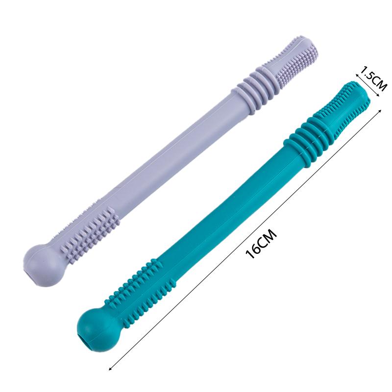 Силиконовая молярная соломинка для прорезывания зубов, жевательная безопасная игрушка, пищевая, без BPA, прорезывание зубов