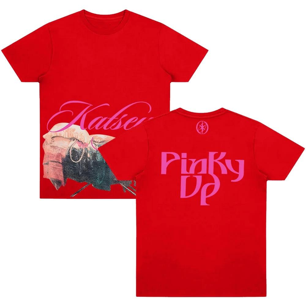2026 Kpop Katseye PINKY UP Graphic Fashion T Shirts Pop Music Unisex Women Korean Aesthetic Tshirts Loose Male Cotton Casual Tees