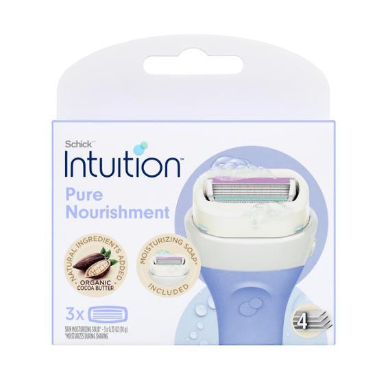 Schick Intuition Razor Blades (3 Pack) (Choose 1 of 4 Flavors: Lemonberry/Natural/Coconut/Mixed)