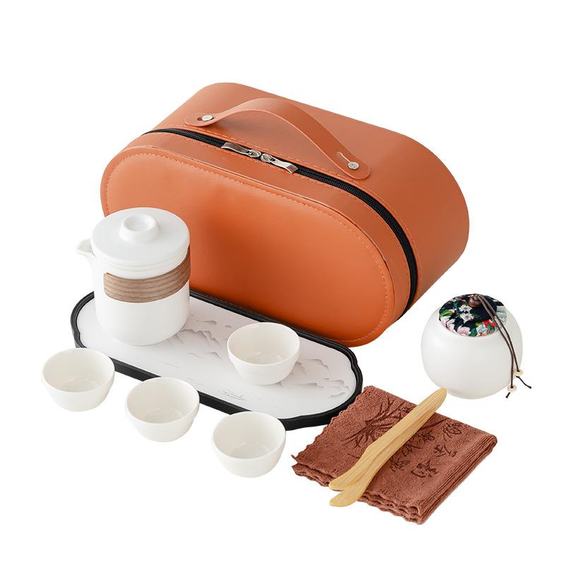 Light luxury gift box Yanhe travel tea set outdoor camping high-end set portable express cup business printing