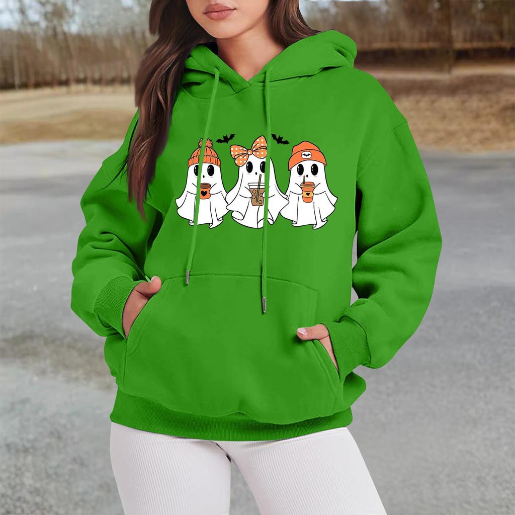 Женские свитшоты оверсайз, флисовые толстовки с длинным рукавом, осенние наряды с карманом