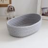 3 шт., корзина для хранения из хлопчатобумажной веревки, тканый скандинавский овальный органайзер, контейнеры, декоративные настольные ящики для хранения одежды, книг, полотенец, косметики