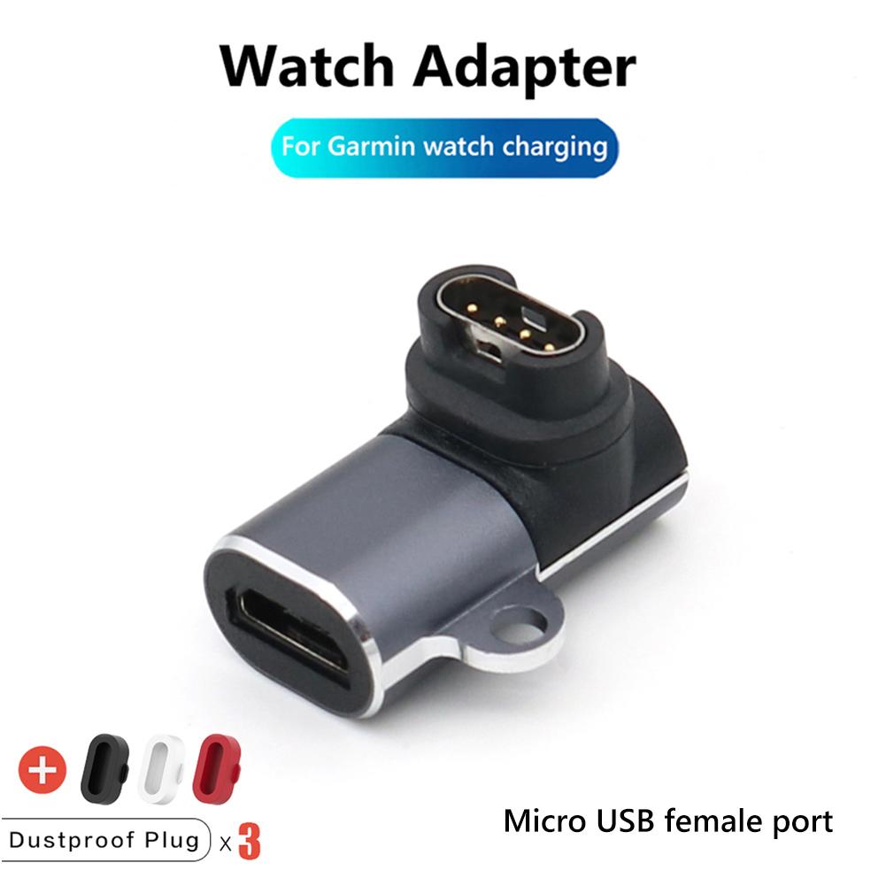 Charger Adapter Type C/IOS/Micro Usb for Garmin Fenix 7/7S/7X/6/6S/6X Forerunner 745 955 945 Smartwatch Charging Cable Converter