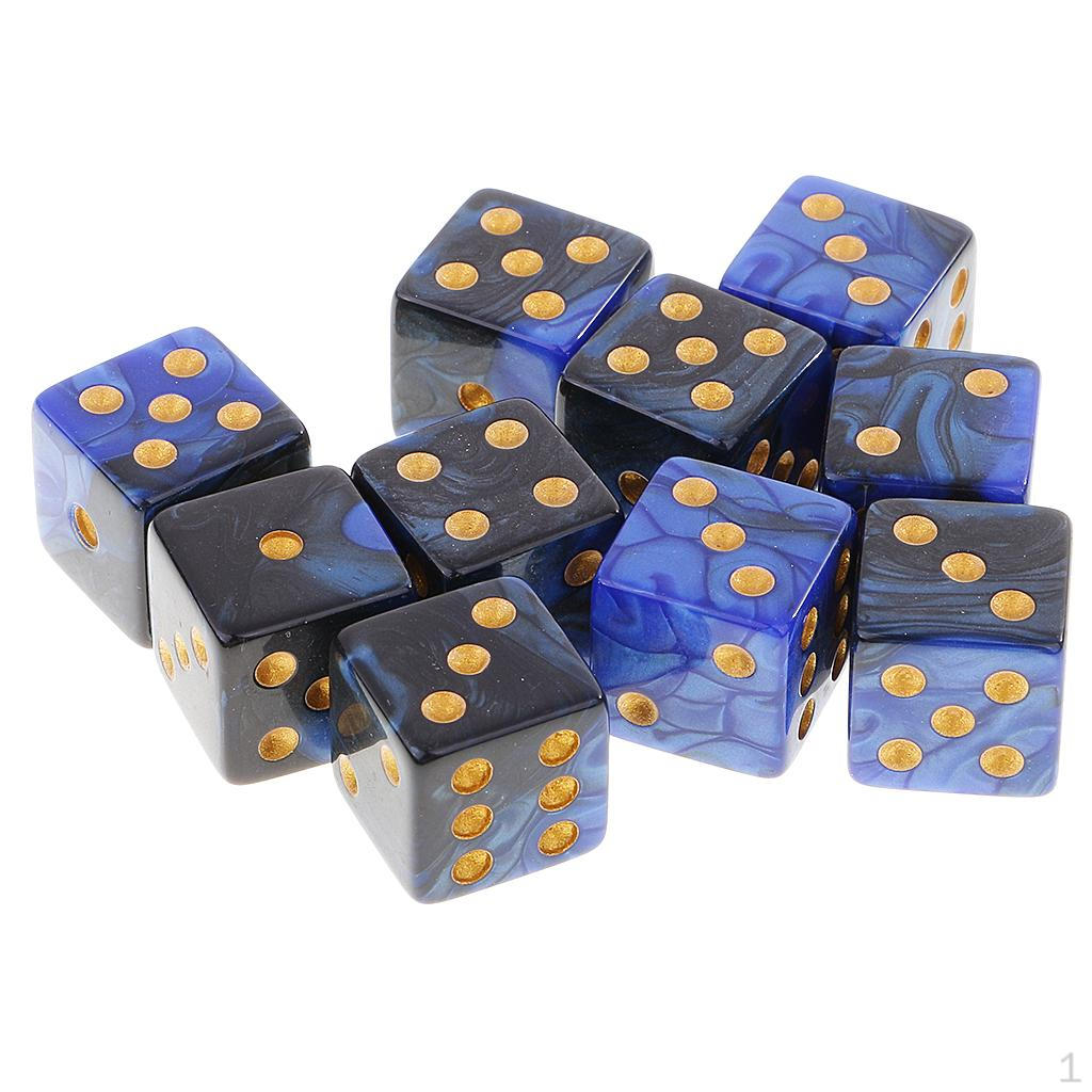-Набор D6 16мм Кубики Аксессуары для RPG Настольных Игр