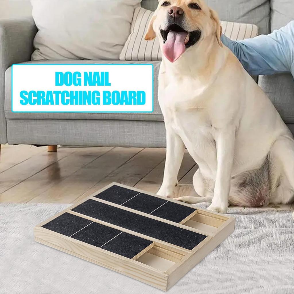 Dog Nail Scratch Board, Dog Nail Scratch Board With , Pull-Out Dog Nail File Board, Adjustable Height Dog Nail Scratching Board For All Breeds Dogs