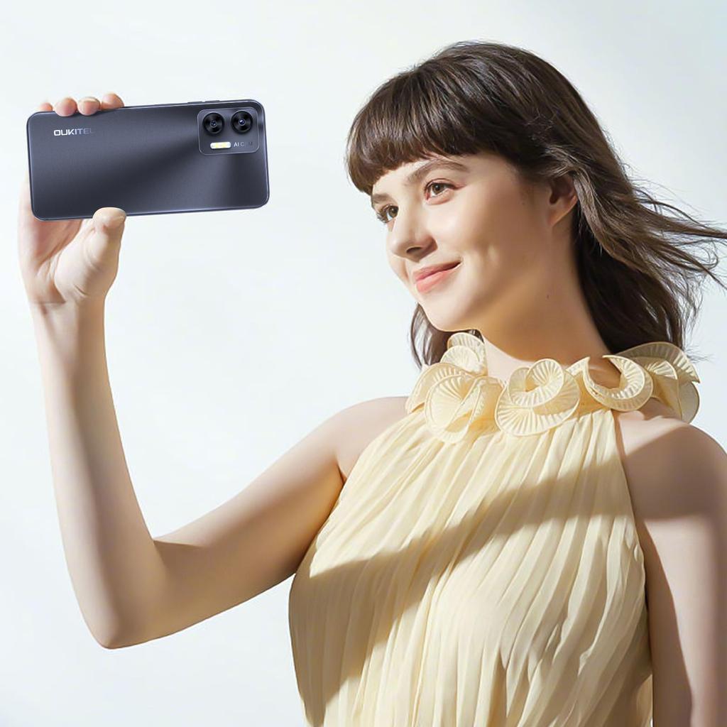 Oukitel Смартфон C35, Android 13, 24 ГБ ОЗУ(12+12)+ 256 ГБ ПЗУ, 6,56-дюймовый HD+, аккумулятор 5150 мАч, камера 50 МП + 8 МП, разблокировка по отпечатку пальца + лицо