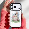 Bunny Rabbit Painting Design Phone Case for iPhone 17 16 15 14 13 Pro Max Back Cover for 12 11 Pro Coque