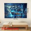 Pirate Ship Tapestry 2D Digital Print Polyester Wall Hanging Living Room Bedroom Office Studio Decor with Hooks