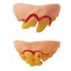 10Pcs Funny Vampire Zombie Denture Teeth Halloween Cosplay Costume Trick Toys