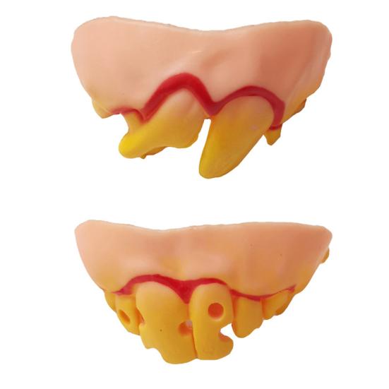 10Pcs Funny Vampire Zombie Denture Teeth Halloween Cosplay Costume Trick Toys