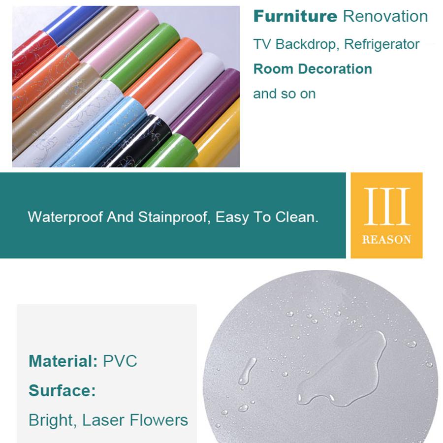 YUNPOINT ПВХ Глянцевые Обои для Мебели Самоклеящаяся Декоративная Пленка для Столешницы Шкафы Водонепроницаемые Наклейки