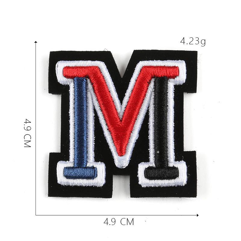 Duoku Embroidery 26 English Letters Three-Dimensional Embroidery Hat Emblem Badge Ironing Velcro Patch Clothing Accessories Cloth Sticker