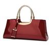 Women's patent leather handbag, shiny, structured bag