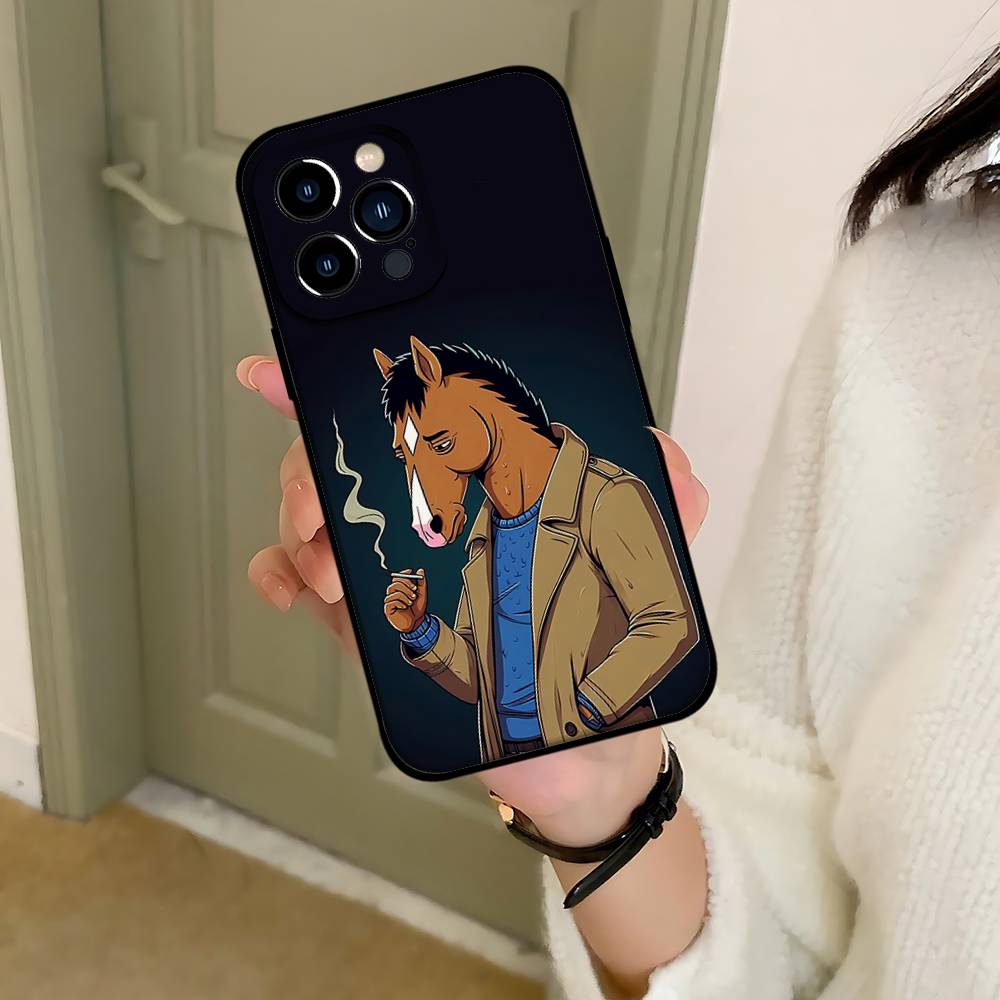 Мультяшный Чехол для Телефона B-BoJacks Horsemans Черный, Подходящий для IPhone 17,16,15,11,13,14 Pro Max,Plus,X,Xr,Xs Max,13Mini