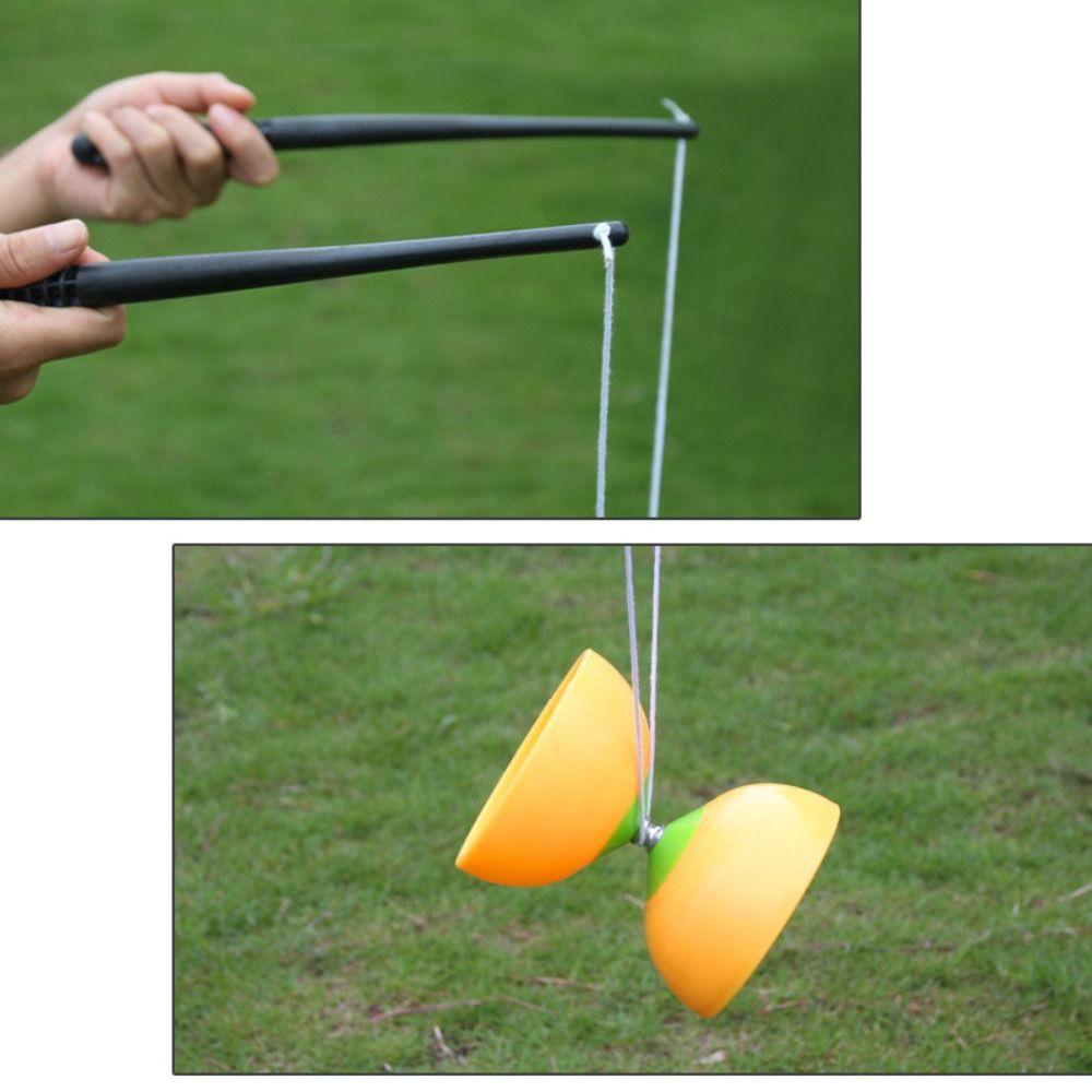 Leather Chinese Diabolo Bowl Shape Diabolo Toy Sensory Training Equipment Chinese Yo-yo Outdoor