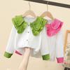 Girls Thin Baby Outerwear Children's Versatile Shirt Tops Long Sleeve Spring and Autumn Children's Clothing