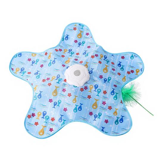 Интерактивная игрушка для кошек, перезаряжаемая, активируемая прикосновением, игрушка для котят «Прятки», 3 режима скорости, вращающийся плюшевый хвост для упражнений и развлечений домашних кошек