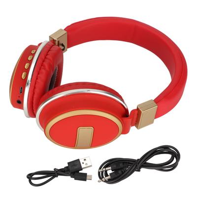 Bluetooth-гарнитура LX-510BT Складная Вставная Удобные кожаные амбушюры Музыкальные наушники для ПК телефона Красный