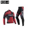 Mens Long Sleeve Cycling Jersey Shorts Set Mountain Bike Riding Season Breathable Windproof