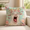 Чехол на подушку Мем VVintage SScreaming GGoat Мягкий короткий плюш Кожаный чехол для подушки для использования в различных ситуациях