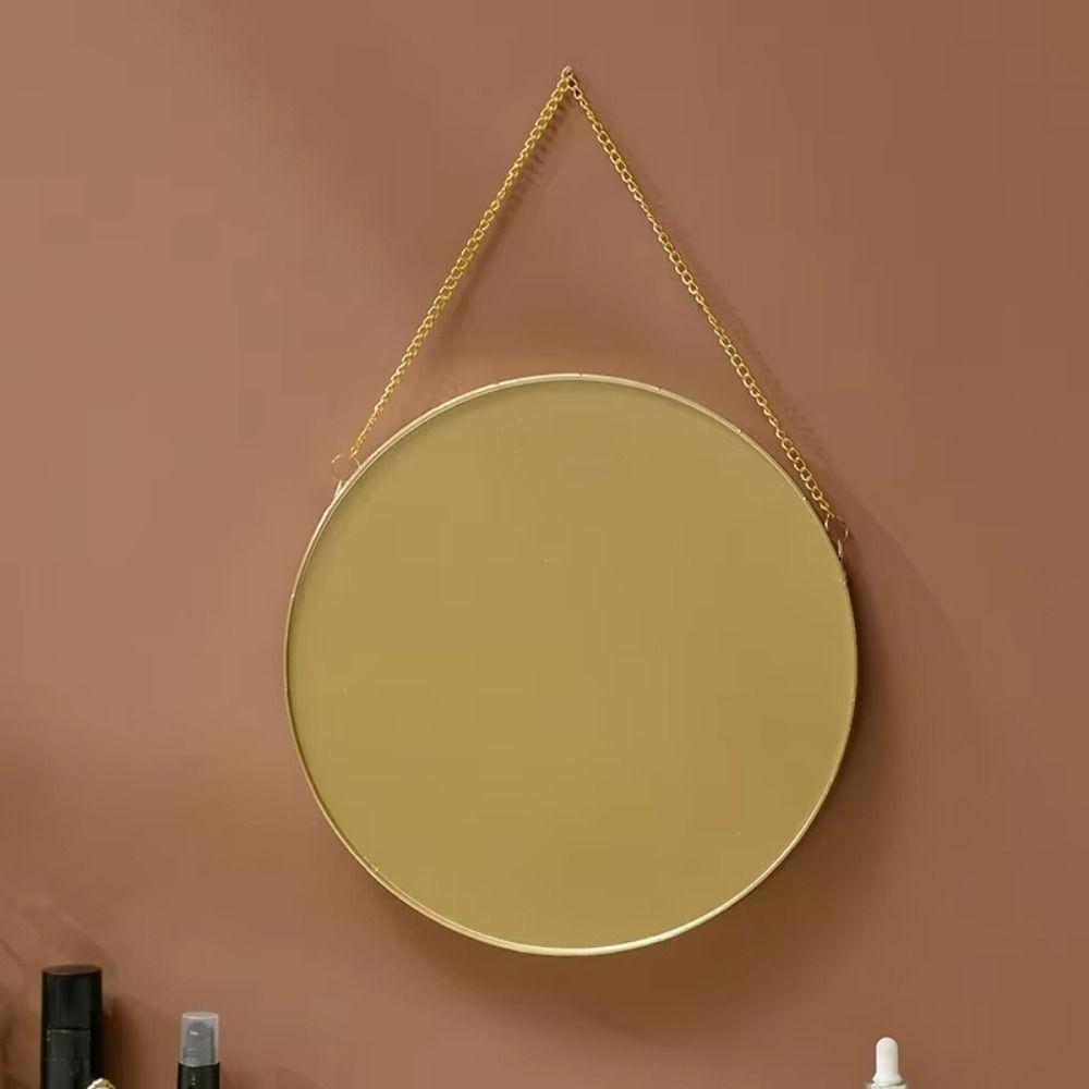 Креативное зеркало для макияжа из кованого железа, круглое/шестиугольное/прямоугольное, настенное зеркало для туалетного столика