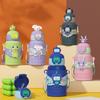 Cute Cartoon Animals Thermos Bottle With Soft Silicone Straw 316 Stainless Steel Portable Leak-Proof Vacuum Flask Young Children