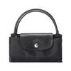 Longchamp Le Pliage Green 23 Сумка-тоут 'Пельмень' с короткими ручками, на молнии, из переработанного холста, Маленькая женская сумка-тоут, Черная 1621919001