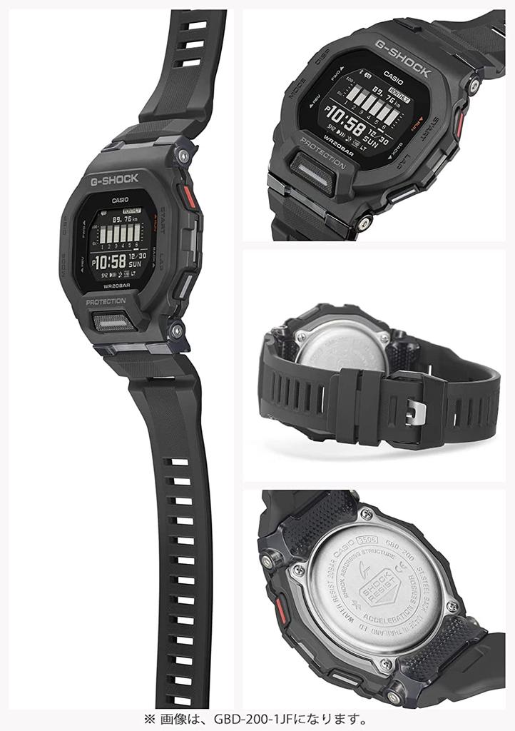Watch Black [Casio] G-Shock []G-SQUAD GBD-200SM-1A6JF Men's