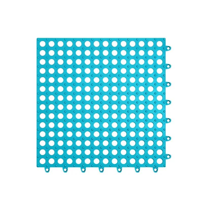 Резиновая напольная плитка мягкая ПВХ нескользящая плитка для соединения душевой коврик уличный подушка коврик для ванной комнаты палуба слив бассейн патио балкон