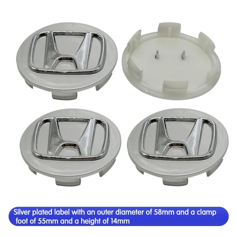 4pcs 69mm 62mm 58mm For Honda Car Wheel Center Cover Rim Hub Caps Accord Fit Jazz CRV CRZ City Alice Odyssey Badge logo Emblem
