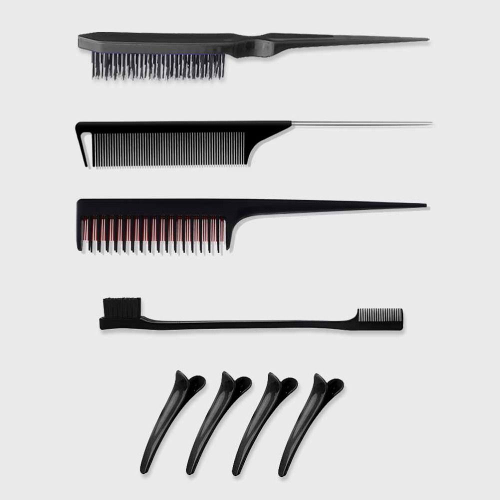 Набор из 10 пластиковых расчесок для укладки волос Новая тройная расческа для начеса Петля для начеса Щетка для волос