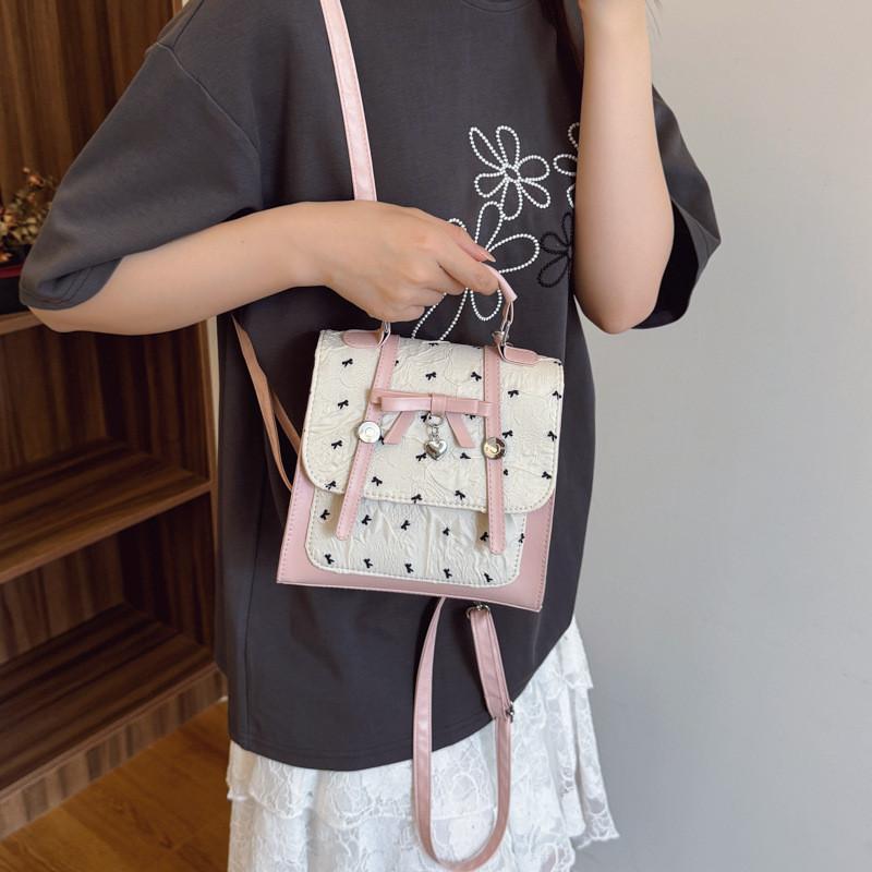 Pu Material Casual Backpack With Inner Phone Pocket For Daily Use