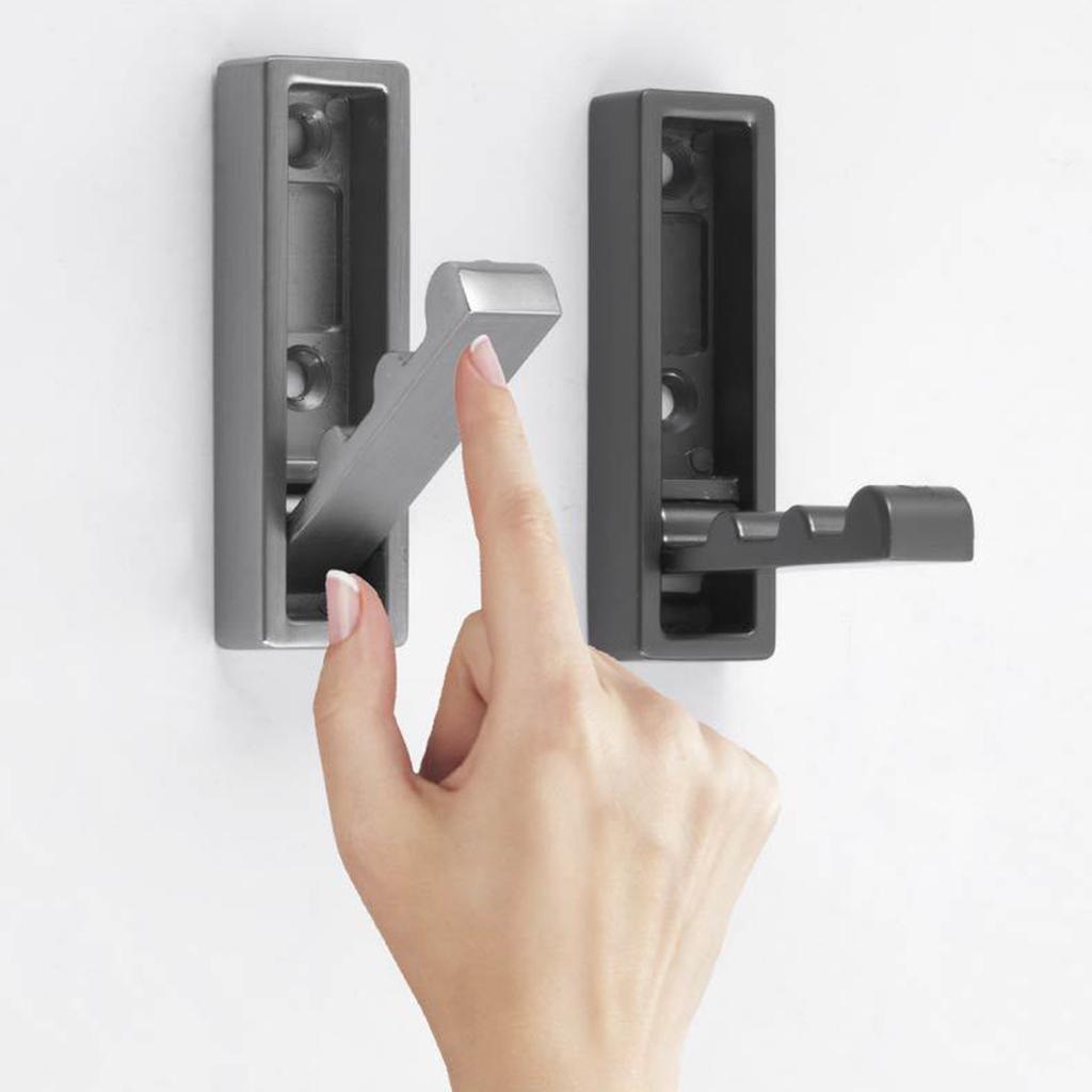 4Pcs Retractable Wall Hooks for Bathroom Foldable & Space Saving Wall Hook Upgrades for Hanging Clothes & Accessories