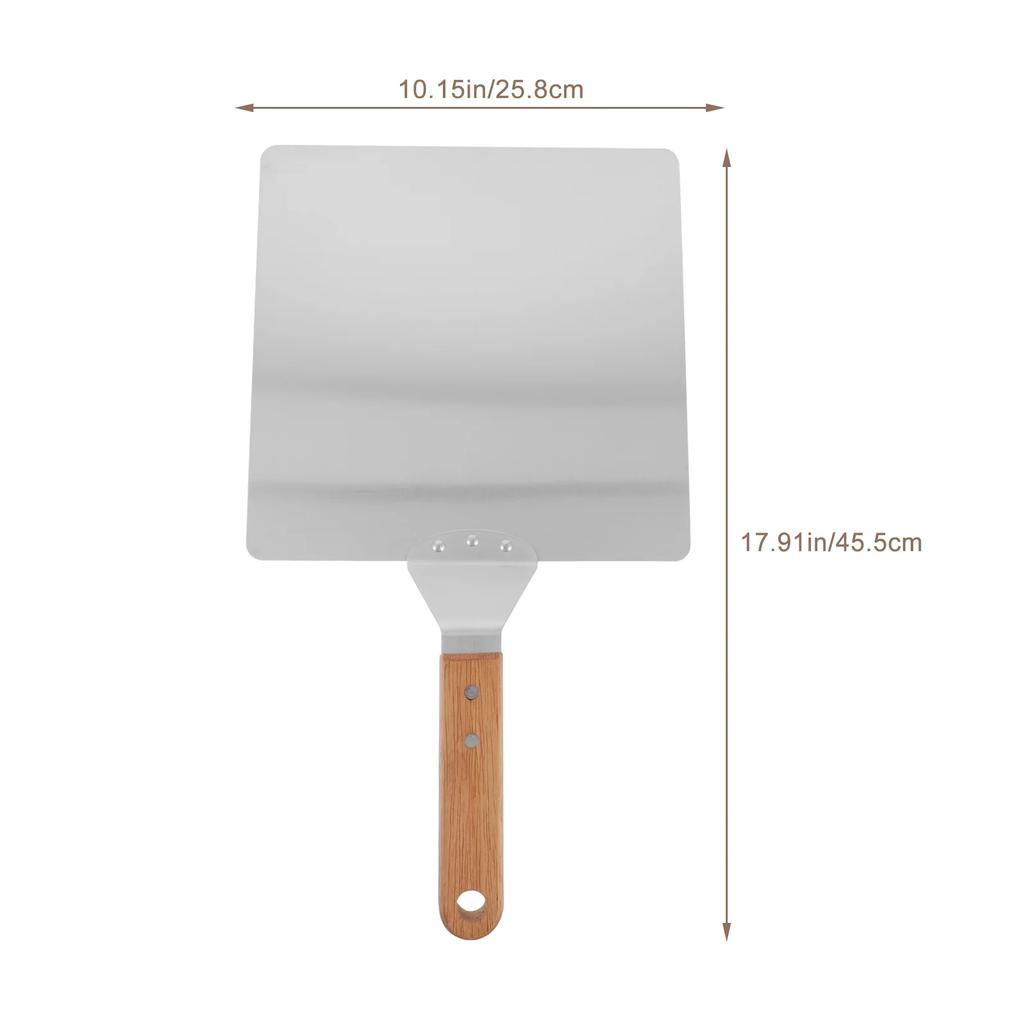 Pizza Spatula Peel Square Pizza Paddle for Oven Cake Lifter for Large Cakes Metal Pizza Peel 10 Inch