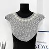 Apricot Mesh Beaded Lace Flower Front Collar Cloth Sticker Clothing Dress Dress Front Collar Accessories Cloth Sticker Accessories