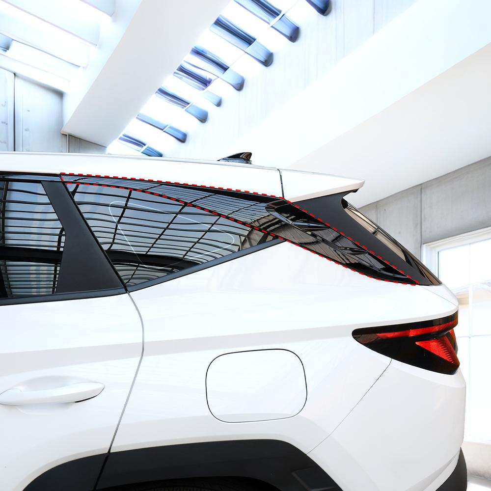 Для Hyundai Tucson NX4 2026-2026 6 ШТ. ABS Декоративная полоска на окно автомобиля Кнопка Покрытие боковой панели Отделка Окно стойки D Декоративная полоска