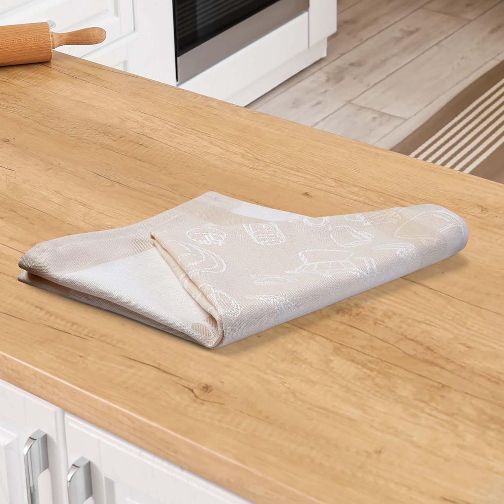 Cotton kitchen cloths 50x70 kitchen set SKRZECIK pattern 3 pcs