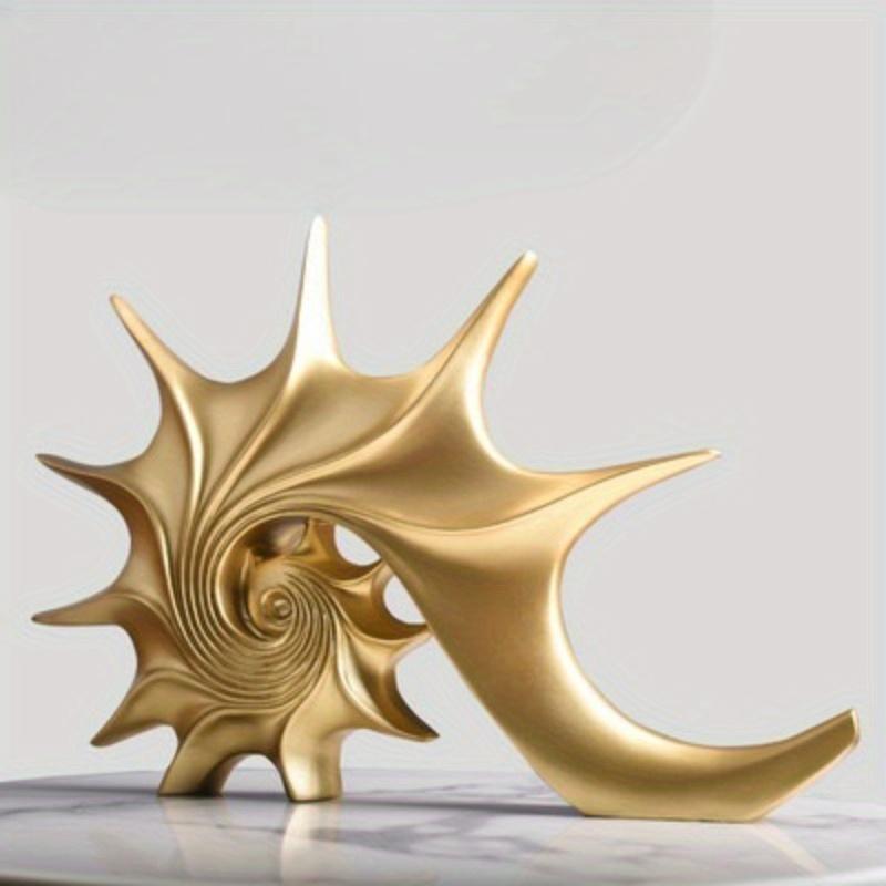 Resin Conch Sculpture - Fantasy-Inspired Home Decor for Living Room, Bookshelf, or TV Cabinet - Perfect Housewarming Gift, Tabletop Decoration