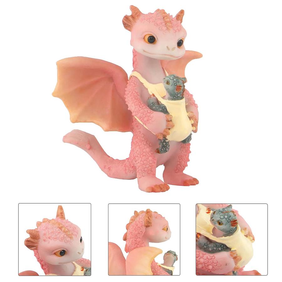 Fantasy Dragon Resin Sculpture Waterproof Miniature Decor for Aquarium Zen Garden & Patio Mythical Creature Collectible Art Gift