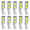 T10 W5W 5050 5SMD Белые внутренние фонари Светодиодные автомобильные фонари Клиновые лампы для чтения Супер яркие DC 12 В