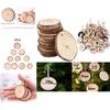 10 Natural X Wood Slice Christmas Tree Ornament Hanging Decor Diy Craft Tag Gift