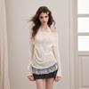 unifree Off-Shoulder Slim Knit Pullover