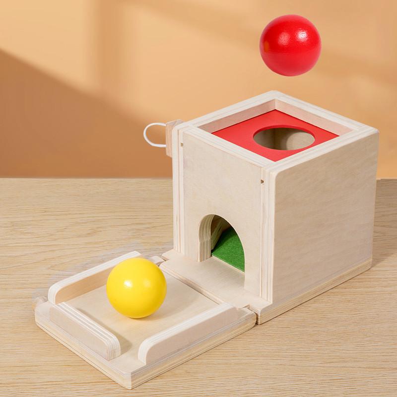 Educational Wooden Goal Box With Insert Stick And Coin Storage For Preschool Learning